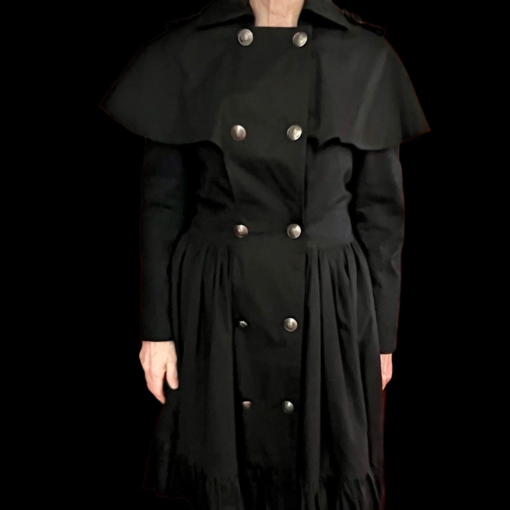 1800s Gothic Victorian Lolita Steampunk Cotton Cape Coat Dress